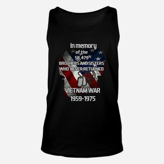In Memory Of Brothers And Sisters Served In Vietnam War Unisex Tank Top - Seseable