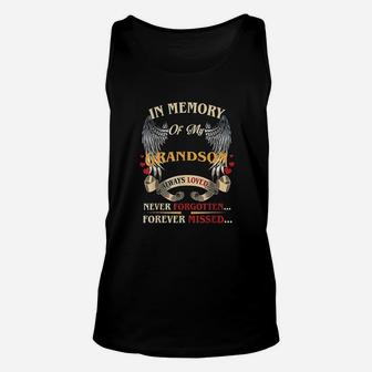 In Memory Of My Grandson Always Loved Never Forgotten Missed Unisex Tank Top - Seseable