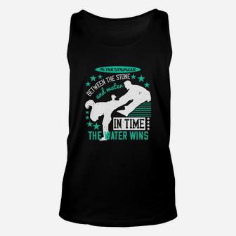 In The Struggle Between The Stone And Water In Time The Water Wins Unisex Tank Top - Seseable