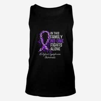In This Family No One Fights Alone Hodgkins Lymphoma Unisex Tank Top - Seseable