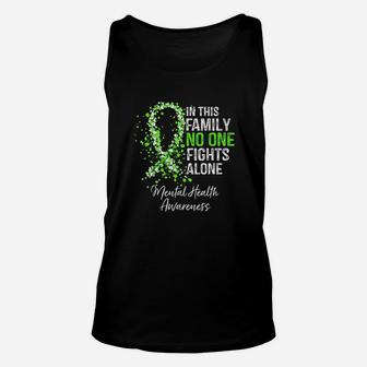 In This Family No One Fights Alone Mental Health Awareness Unisex Tank Top - Seseable