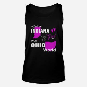 Indiana Girl In Ohio Shirts Indiana Girl Tshirt,ohio Girl T-shirt,ohio Girl Tshirt,indiana Girl In Ohio Shirts,ohio Hoodie, Ohio Tshirt Unisex Tank Top - Seseable