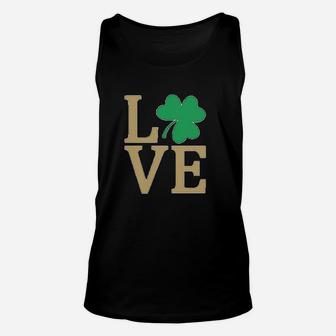 Irish Clover Love St Patricks Day Cute Irish Unisex Tank Top - Seseable