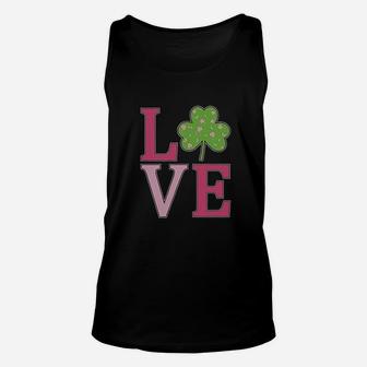 Irish Clover Love St Patricks Day Gift Cute Unisex Tank Top - Seseable
