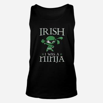 Irish I Was A Ninja Ireland Irish T-shirt St Patrick's Day Unisex Tank Top - Seseable