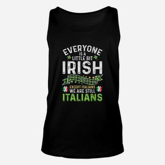 Irish Italian St Patricks Day Shamrock Italian Flag Gift Unisex Tank Top - Seseable