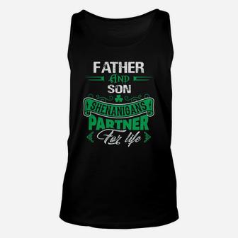 Irish St Patricks Day Father And Son Shenanigans Partner For Life Family Gift Unisex Tank Top - Seseable