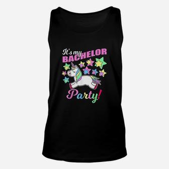 Its My Bachelor Party Unicorn Funny Marriage Party Unisex Tank Top - Seseable