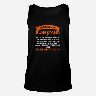 Ja Ich Bin Im Ruhestand TankTop - Seseable