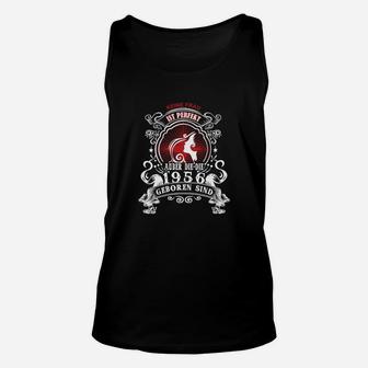 Jahrgang 1956 Herren Unisex TankTop mit Feuer-Motiv, Retro Geburtstags-Unisex TankTop - Seseable