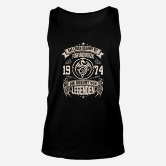 Jahrgang 1974 Legends Geburtstag Unisex TankTop, Retro Design - Seseable