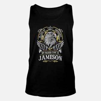 Jameson In Case Of Emergency My Blood Type Is Jameson Gifts T Shirt Unisex Tank Top - Seseable