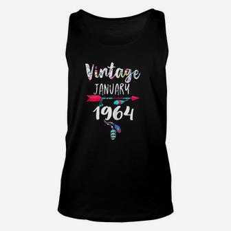 January Girls 1964 Birthday Gift 58thears Vintage Since 1964 Unisex Tank Top - Seseable