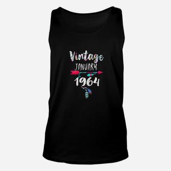 January Girls 1964 Birthday Gift 58thears Vintage Since 1964 Unisex Tank Top - Seseable