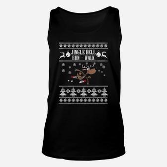 Jingle Bell Run Walk Tshirt Unisex Tank Top - Seseable