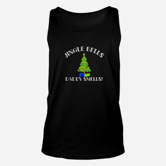 Jingle Bells Daddy Smells Funny Christmas Unisex Tank Top - Seseable