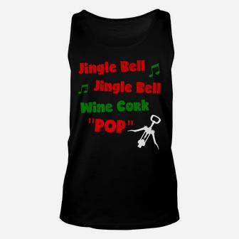 Jingle Bells Holiday Wine Drinking Funny Christmas Unisex Tank Top - Seseable
