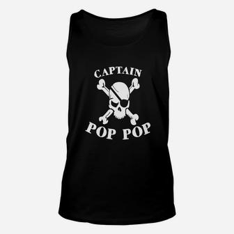 Jolly Roger Pirate Captain Pop Pop T-shirt For Grandpa Unisex Tank Top - Seseable