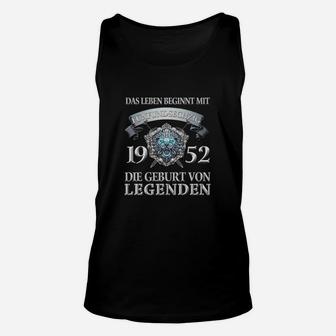 Jubiläums-Unisex TankTop 1952 Geburt von Legenden, Vintage Tee - Seseable