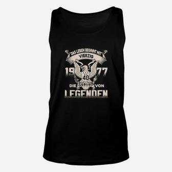 Jubiläums-Unisex TankTop Legenden 1977, Adler-Motiv & Wunschjahr - Seseable