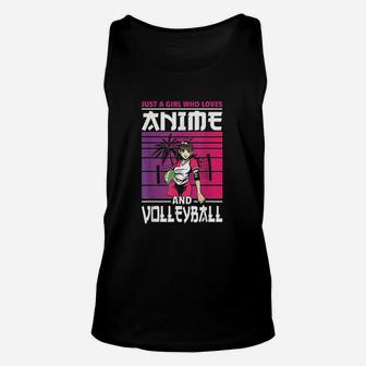 Just A Girl Who Loves Anime And Volleyball Anime Gifts Unisex Tank Top - Seseable