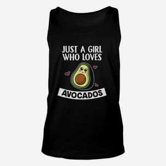 Just A Girl Who Loves Avocados Cute Vegan Avocado Costume Unisex Tank Top - Seseable
