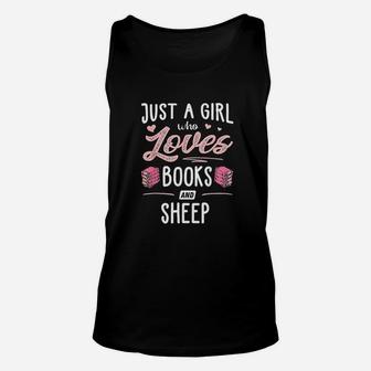 Just A Girl Who Loves Books And Sheep Gift Women Unisex Tank Top - Seseable