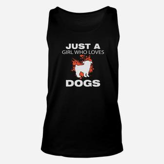 Just A Girl Who Loves Dogs Dog Lovers Funny Unisex Tank Top - Seseable