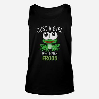 Just A Girl Who Loves Frog Cute Frog Girl Gift Unisex Tank Top - Seseable