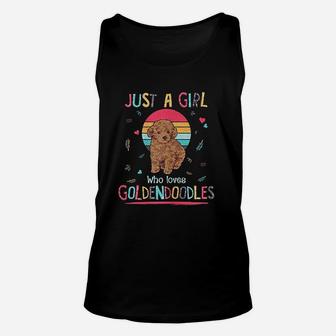 Just A Girl Who Loves Goldendoodles Cute Dog Lover Gifts Unisex Tank Top - Seseable