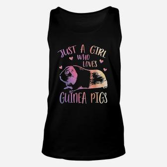 Just A Girl Who Loves Guinea Pigs Watercolor Pig Cute Gift Unisex Tank Top - Seseable