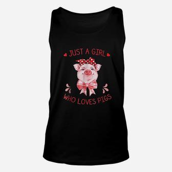 Just A Girl Who Loves Pigs Pig Lover Gifts Unisex Tank Top - Seseable