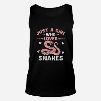 Just A Girl Who Loves Snakes Gift Snake Lover Unisex Tank Top - Seseable