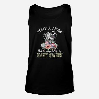Just A Mom Who Raised A Navy Chief Unisex Tank Top - Seseable
