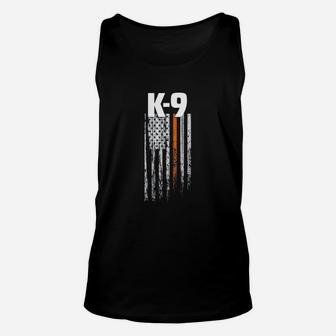K9 Thin Orange Line Search And Rescue Unisex Tank Top - Seseable