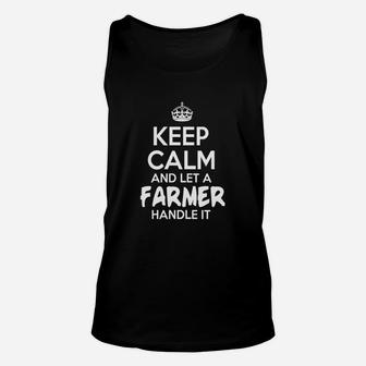 Keep Calm And Let Farmer Handle It Unisex Tank Top - Seseable