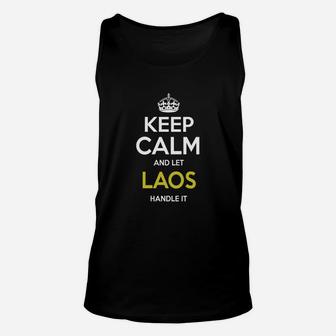 Keep Calm And Let Laos Handle It Unisex Tank Top - Seseable