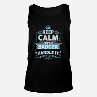 Keep Calm Badger, Badger Tshirt Unisex Tank Top | Seseable UK