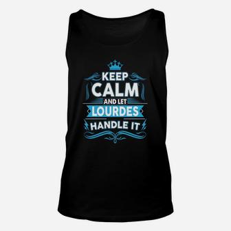 Keep Calm Lourdes, Lourdes Tshirt Unisex Tank Top - Seseable