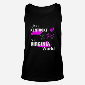 Kentucky Girl In Virginia Shirts Kentucky Girl Tshirt,virginia Girl T-shirt,virginia Girl Tshirt,kentucky Girl In Virginia Shirts,virginia Hoodie, Virginia Tshirt Unisex Tank Top | Seseable UK