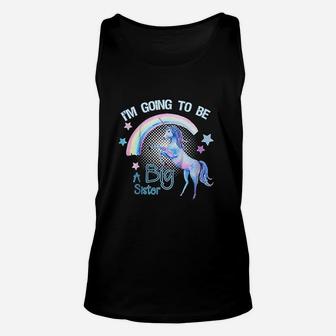 Kids Girls Unicorn I Am Going To Be A Big Sister For Kids Unisex Tank Top - Seseable