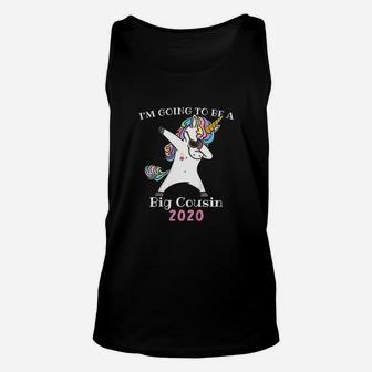 Kids Going To Be A Big Cousin 2020 Girls Unicorn Dab Unisex Tank Top - Seseable