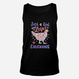 Kids Just A Girl Who Loves Chickens Chicken Hen Love Unisex Tank Top - Seseable