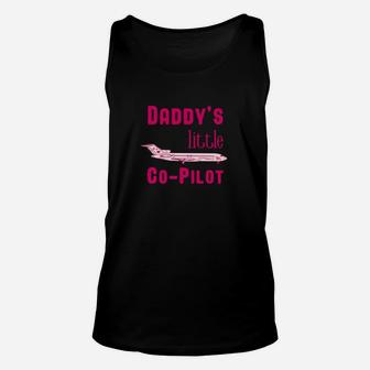 Kids Pilot Kids Aviation Daughter Daddys Little Copilot Unisex Tank Top - Seseable
