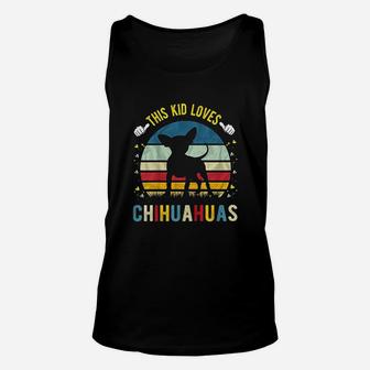 Kids This Kid Loves Chihuahuas Boys And Girls Chihuahua Gift Unisex Tank Top - Seseable
