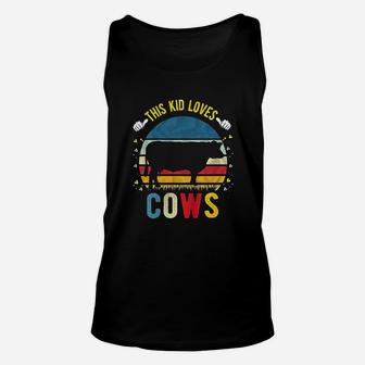 Kids This Kid Loves Cows Boys And Girls Cow Gift Unisex Tank Top - Seseable