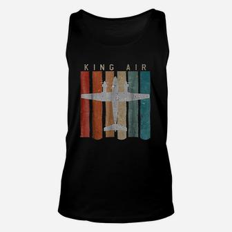 King Air Airplane Retro Vintage Airplane Pilot Unisex Tank Top | Seseable UK