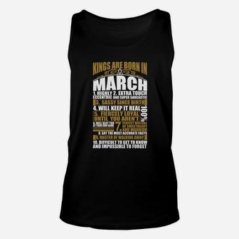Kings Are Born In March T-shirt Unisex Tank Top - Seseable