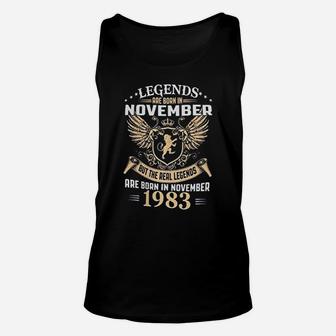 Kings Legends Are Born In November 1983 Birthday Vintage Gift Unisex Tank Top - Seseable