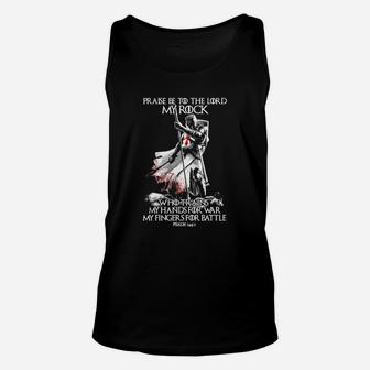 Knight Templar Praise Be To The Lord My Rock Psal T-shirt Unisex Tank Top - Seseable